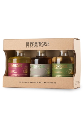 PUNCH AU RHUM AOC DE M. FABRIQUE DE L'ARRANGE 34% N8-N11-TOUAREG COFFRET 3*20CL
