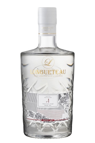 RHUM AGRICOLE BLANC GUADELOUPE LONGUETEAU PARCELLAIRE N 1 55% 70CL